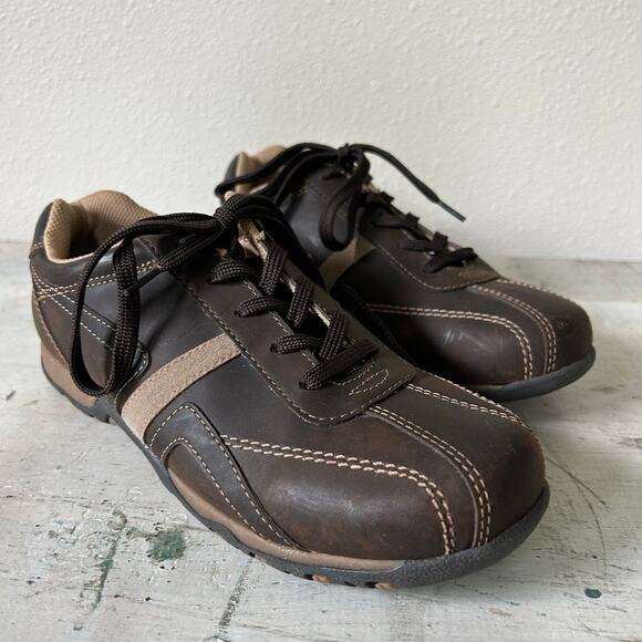 Vintage Urban pipeline faux leather lace up Y2K Vegan casual sneaker brown 8 - Picture 2 of 14